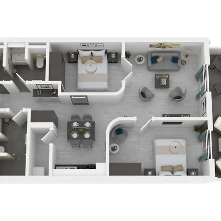 Achterndieck - Modernes 5-sterne Erdgeschoss-apartment Mit Balkon * 欧巴德伍斯图